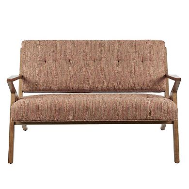 INK+IVY Rocket Solid Pecan Wood Loveseat