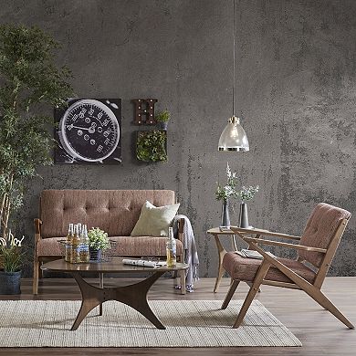 INK+IVY Rocket Solid Pecan Wood Loveseat