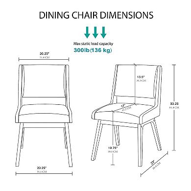 INK+IVY Boomerang Dining Chair 2-piece Set