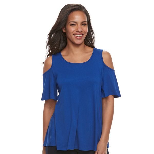 Womens Elle™ Cold Shoulder Top 