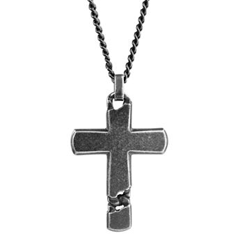 Men's LYNX Stainless Steel Curb Chain Pendant Necklace