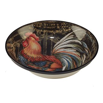 Certified International Gilded Rooster Pasta / Serving Bowl