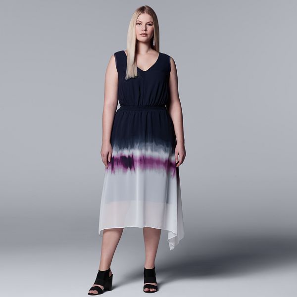 Kohls Plus Size Simply Vera Vera Wang Printed Handkerchief Tank Dress