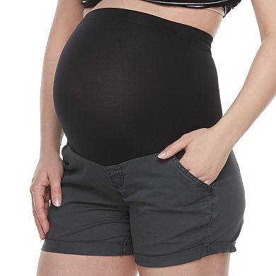 Maternity a:glow Full Belly Panel Chino Shorts