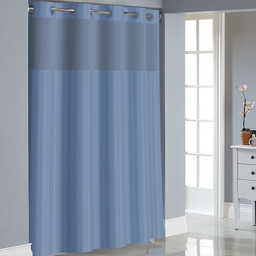Hookless Satin Stripe Shower Curtain & Liner