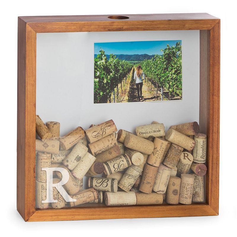 Bey-Berk Initial Monogram Shadow Box With Frame