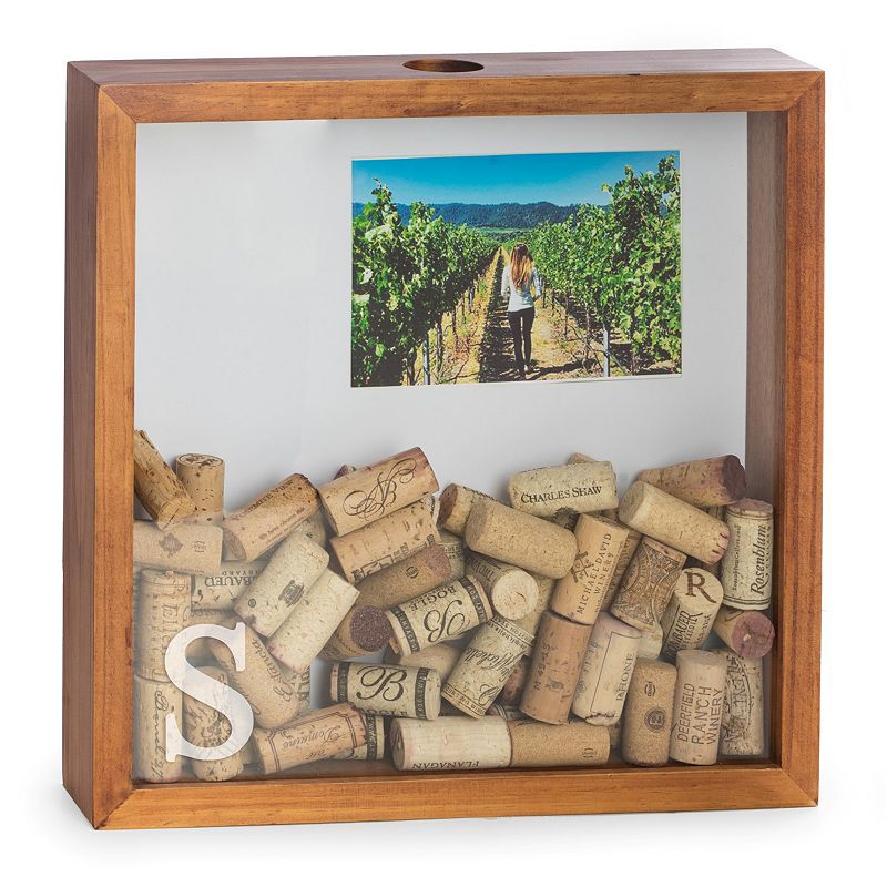 Bey-Berk Initial Monogram Shadow Box With Frame