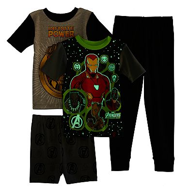 Boys 6-12 Marvel Comics Avengers 4-Piece Pajama Set