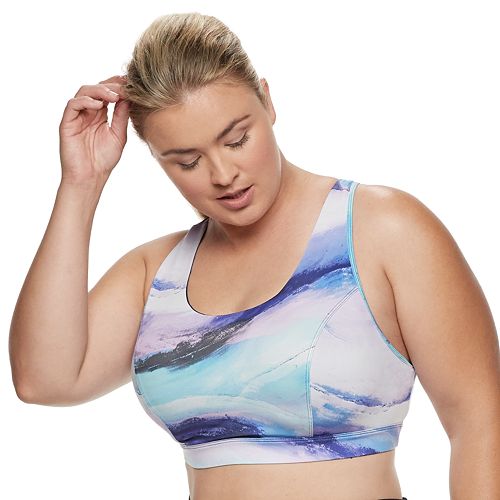 Plus Size Tek Gear® Low Impact Mesh Racerback Sports Bra 