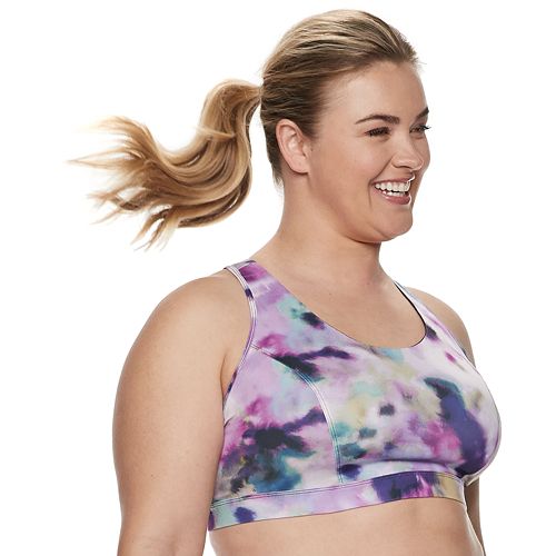 Plus Size Tek Gear® Low Impact Mesh Racerback Sports Bra 