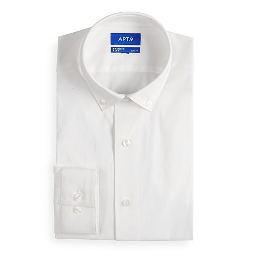 Men's Apt. 9® SlimFit Stretch ButtonDown Collar Dress Shirt