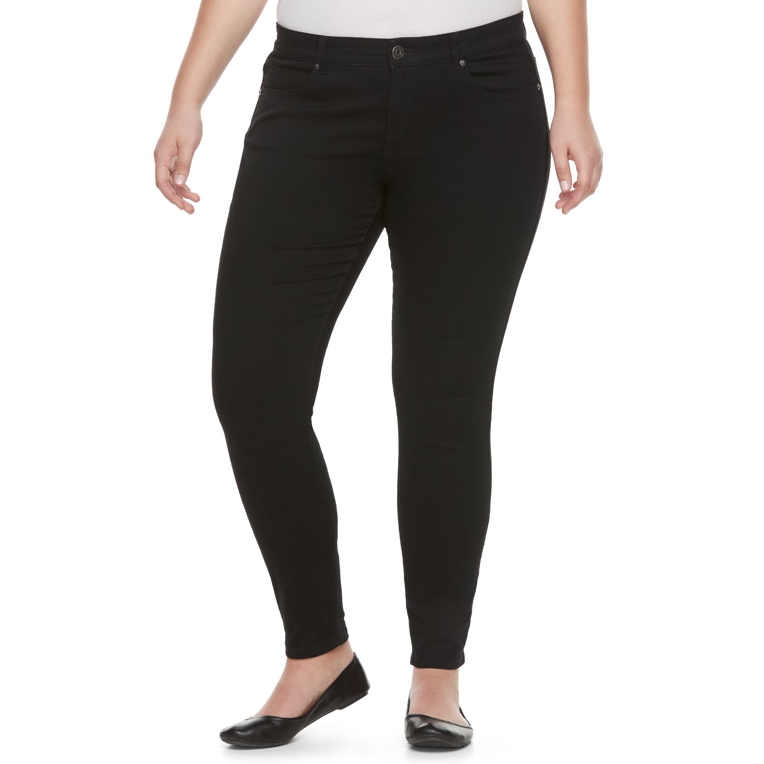 low rise black jeggings