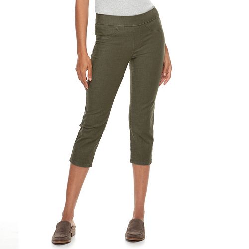 womens pull on capri jeans