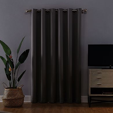 Sun Zero 2-Pack 100% Blackout Theater Grade Norway Grommet Curtain