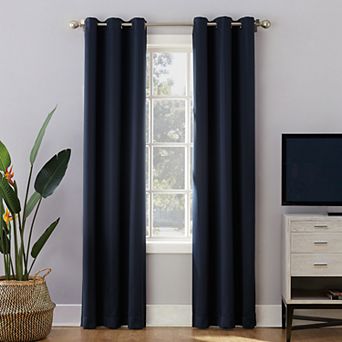 Sun Zero 2-Pack 100% Blackout Theater Grade Norway Grommet Curtain