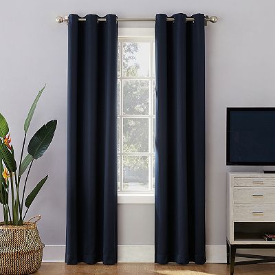 Sun Zero 2-Pack 100% Blackout Theater Grade Norway Grommet Curtain