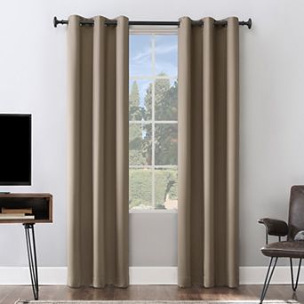 Sun Zero 2-Pack 100% Blackout Theater Grade Norway Grommet Curtain