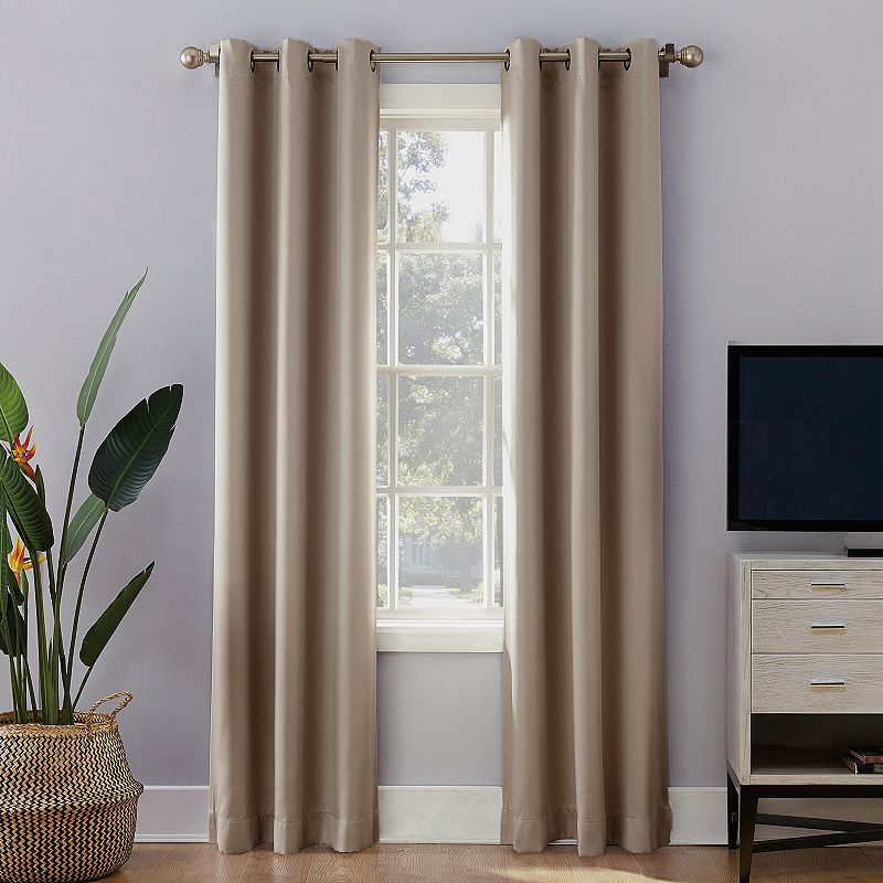 Sun Zero Oslo Theater Grade Extreme 100% Blackout Curtain Grommet Panel - White - 52x84 in