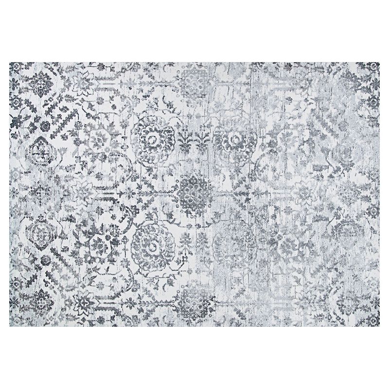 Couristan Calinda Marlowe Floral Rug, Grey, 6.5X9.5 Ft