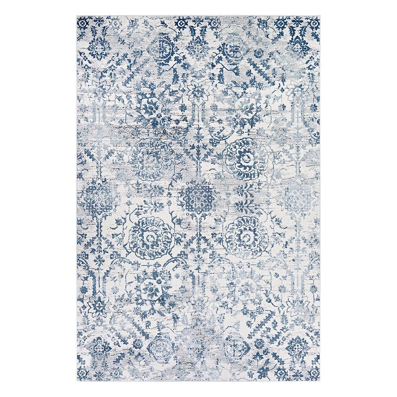 Couristan Calinda Marlowe Floral Rug, Blue, 6.5X9.5 Ft