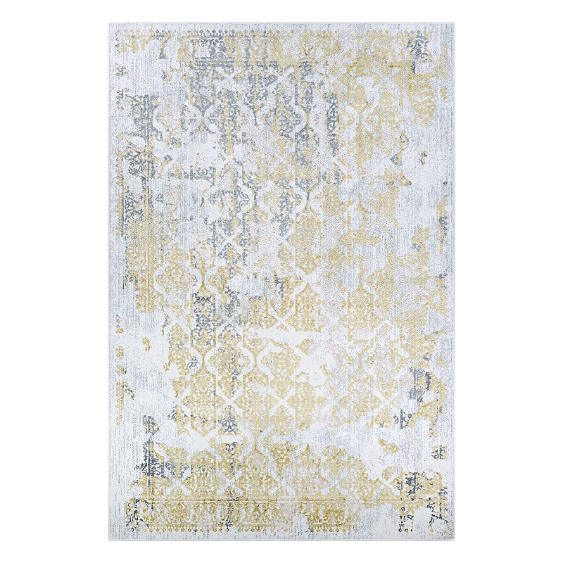 Couristan Calinda Grand Damask Rug, Gold, 8X11 Ft