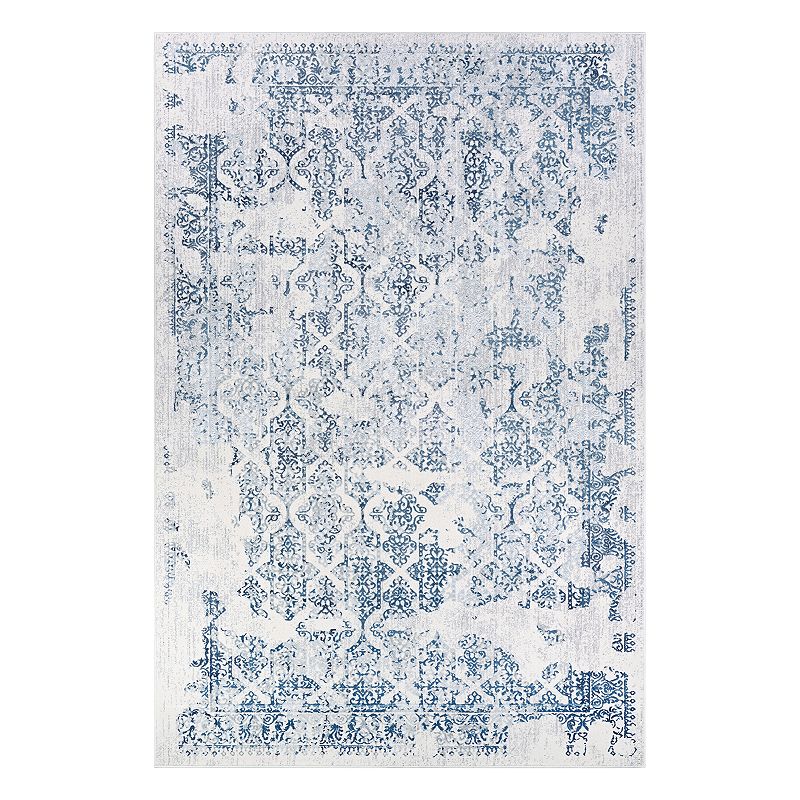 Couristan Calinda Grand Damask Rug, Blue, 8X11 Ft