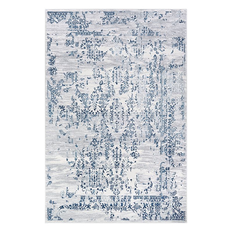 Couristan Calinda Samovar Floral Rug, Blue, 2X7.5 Ft