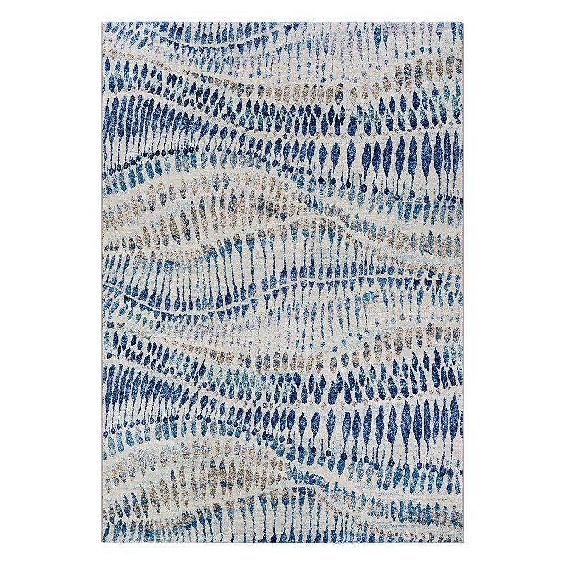 Couristan Easton Charles Abstract Rug, Blue, 8X11 Ft