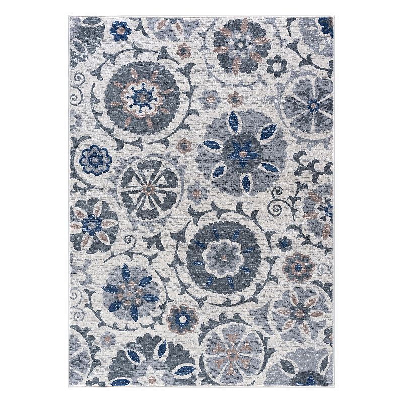 KHL Rugs Wendy Traditional Floral Rug, Natural, 7.5X10 Ft