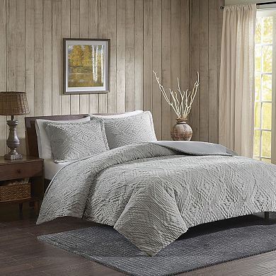 Woolrich Teton Embroidered Plush 3-piece Quilt Set with Shams