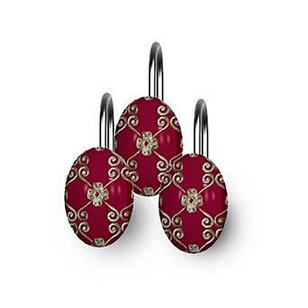 Popular Bath Elegant Rose Shower Curtain Hooks