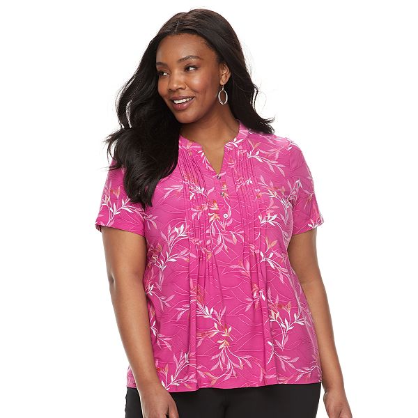 Plus Size Croft & Barrow® Splitneck Top