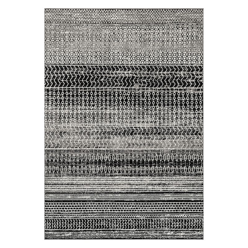 nuLOOM Nova Stripes Rug, Dark Grey, 9X12 Ft