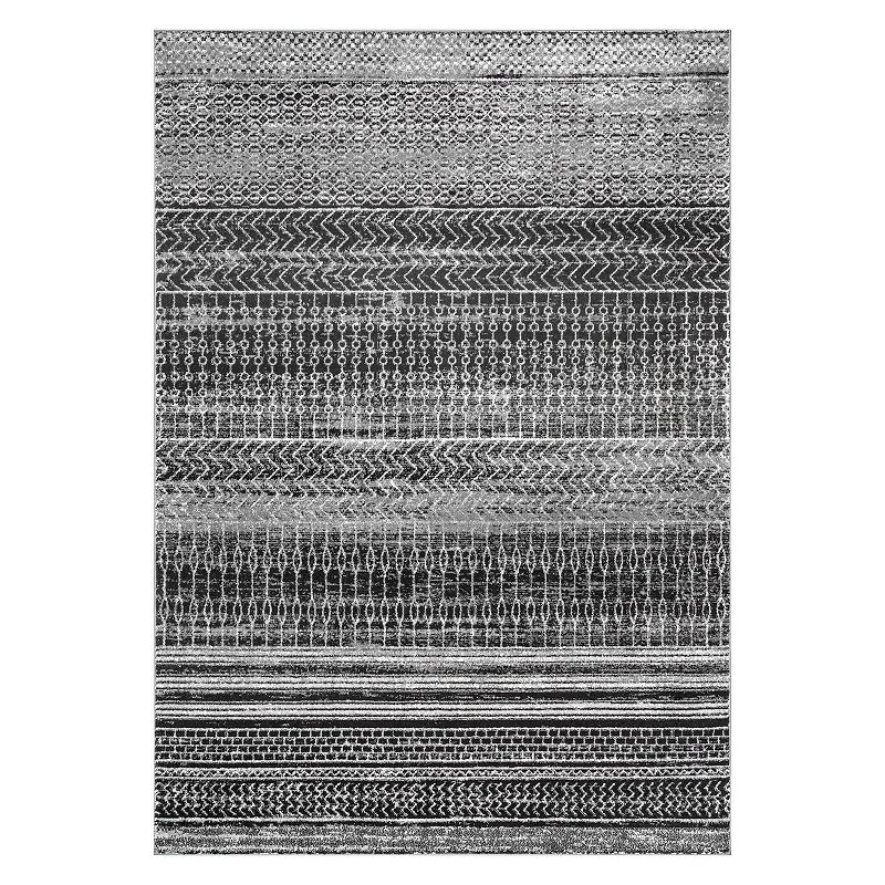 nuLOOM Nova Stripes Rug, Grey, 8Ft Sq