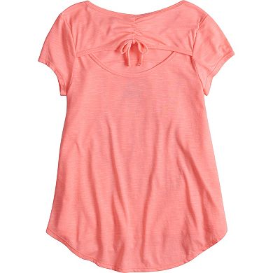 Girls 7-16 & Plus Size SO® Ruched Back Graphic Tee