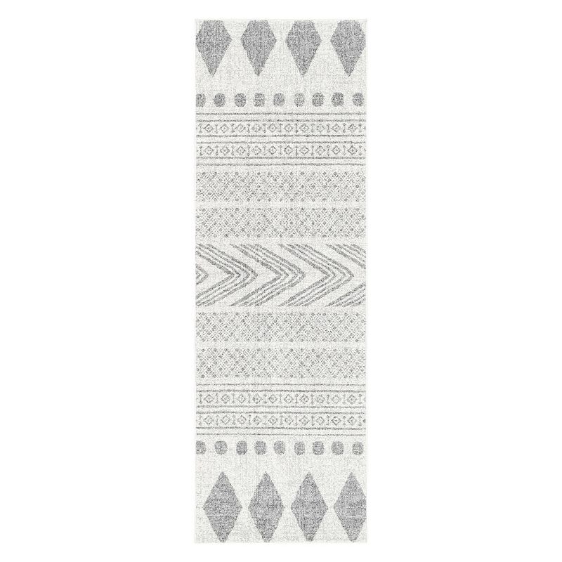 nuLOOM Shaina Tribal Geometric Rug, Grey, 9X12 Ft