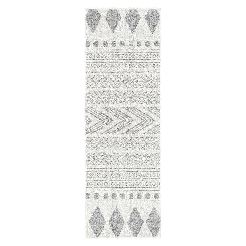 nuLOOM Shaina Tribal Geometric Rug, Grey, 9X12 Ft