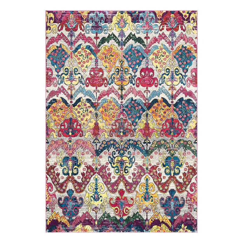 nuLOOM Linnie Vintage Damask Rug, Multi, 9X12 Ft