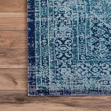 nuLOOM Freda Vintage Floral Garden Lattice Rug