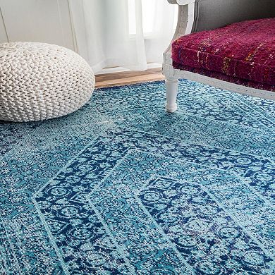 nuLOOM Freda Vintage Floral Garden Lattice Rug