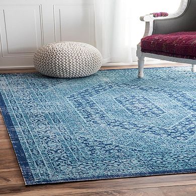 nuLOOM Freda Vintage Floral Garden Lattice Rug