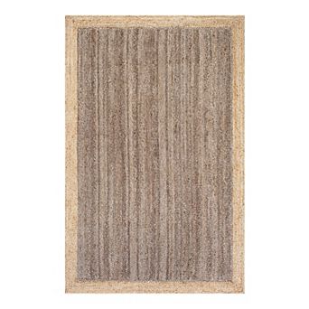 nuLOOM Eleonora Framed Solid Jute Rug