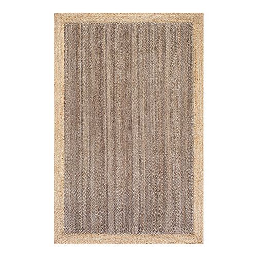 nuLOOM Eleonora Framed Solid Jute Rug