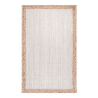 nuLOOM Eleonora Framed Solid Jute Rug