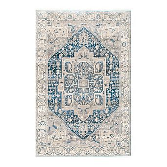 nuLOOM Ehtel Medallion Framed Floral Rug
