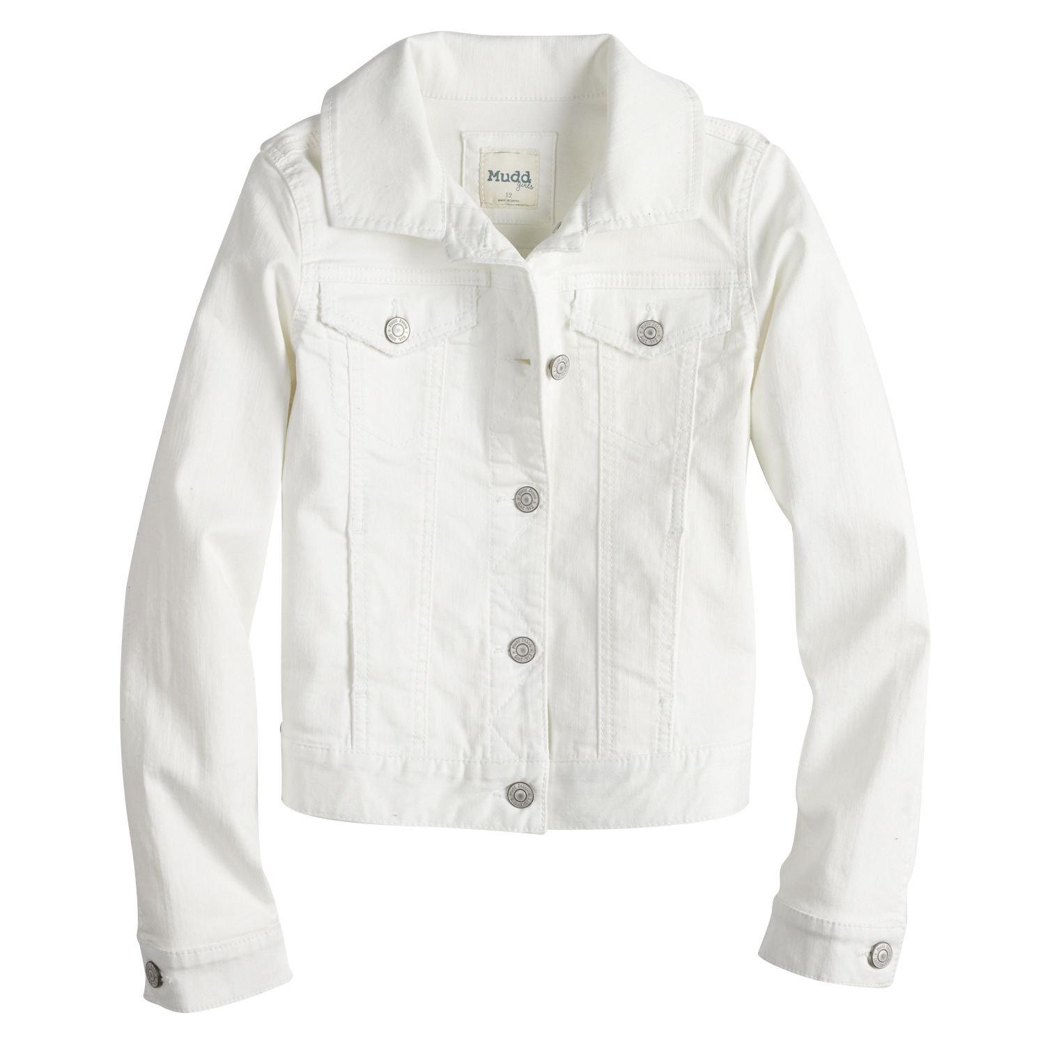 girls white denim jacket