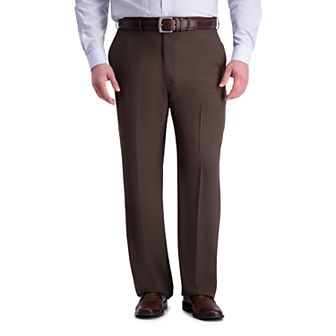 Big & Tall Haggar® Premium Comfort Expandable-Waist Classic-Fit Stretch Flat-Front Dress Pants