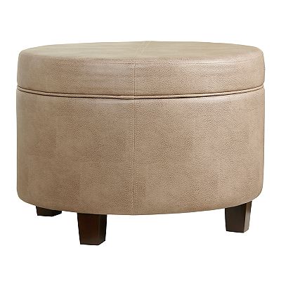 HomePop Round Storage Ottoman