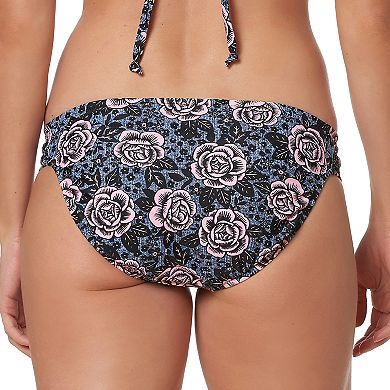 Women's Pink Envelope Shirred Hipster Bikini Bottoms