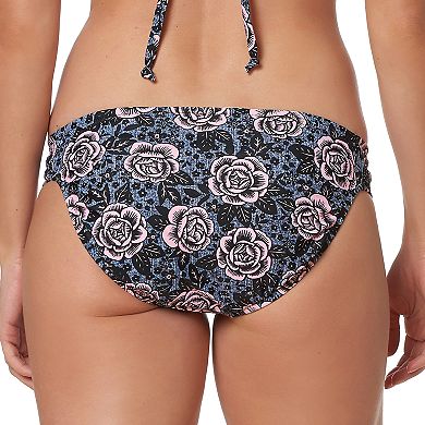 Women's Pink Envelope Shirred Hipster Bikini Bottoms 